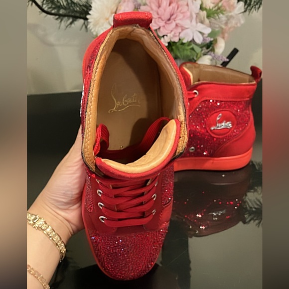 Christian Louboutin high top red bottom sneakers - Picture 6 of 9